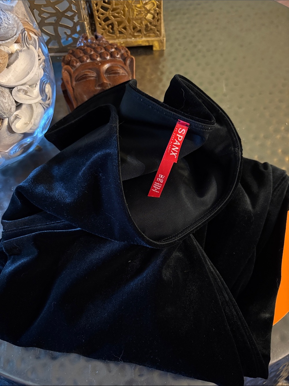 Spanx Black Velvet Leggings